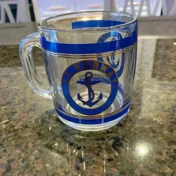 SS Norway Norwegian Cruise Line Anchor Glass Coffee Mug no chips or cracks - Picture 1 of 3